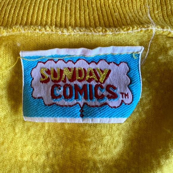 VTG SUNDAY COMICS Disney Exercise Mickey Minnie Crewneck Sweatshirt 80s M/L - Picture 4 of 8